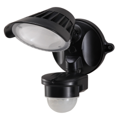 55-144 Single LED Spotlight 20W With Motion Sensor (Black)